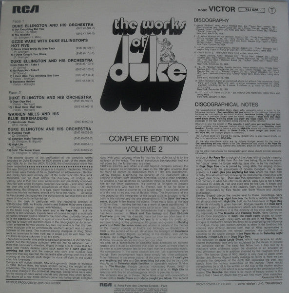 Duke Ellington And His Orchestra : The Works Of Duke - Integrale Volume 2 (LP, Comp, Mono)