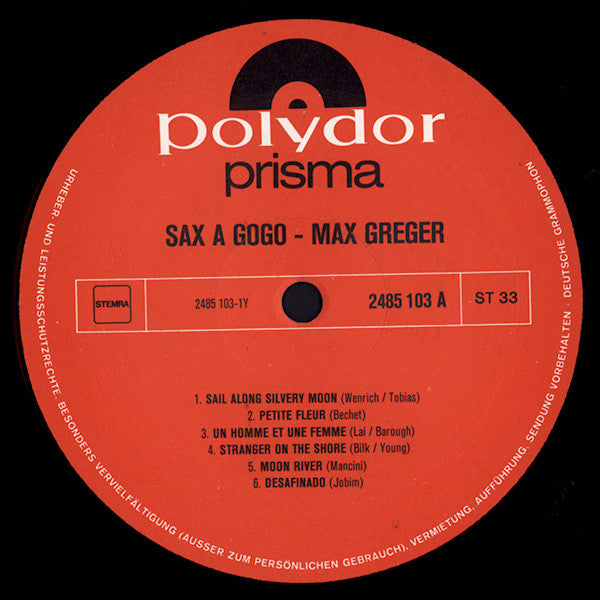 Max Greger : Sax A Gogo (LP, Comp)