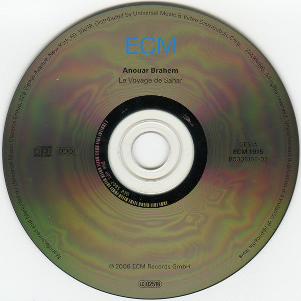Anouar Brahem : Le Voyage De Sahar (CD, Album)