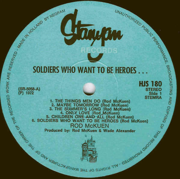 Rod McKuen : Soldiers Who Want To Be Heroes... (LP, Comp)