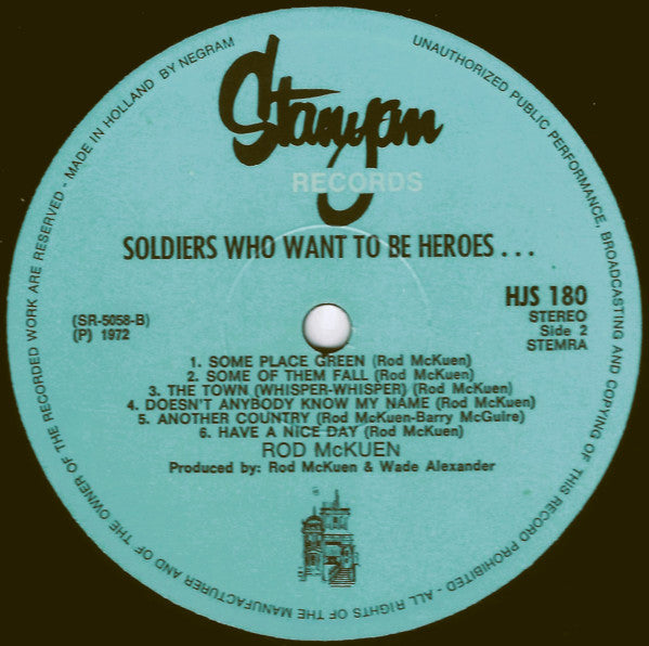 Rod McKuen : Soldiers Who Want To Be Heroes... (LP, Comp)