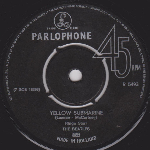 The Beatles : Yellow Submarine / Eleanor Rigby (7", Single, Mono)