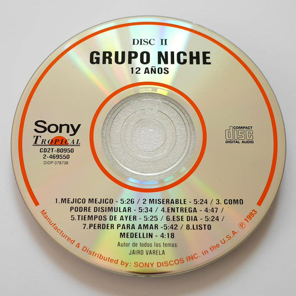 Grupo Niche : 12 Años (2xCD, Comp)
