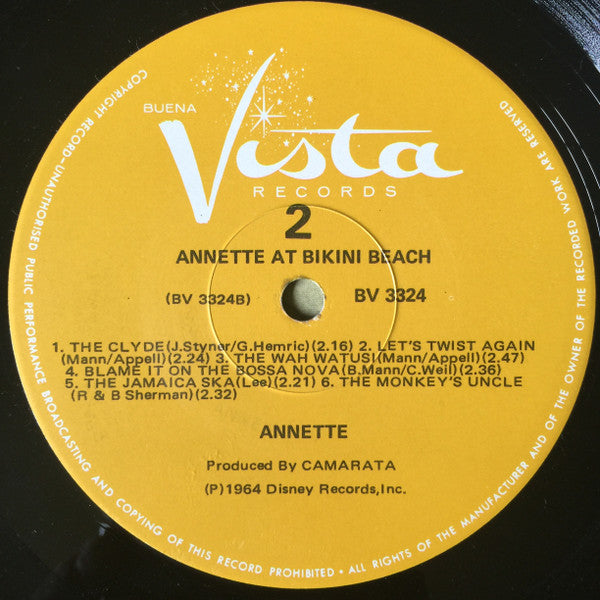 Annette (7) : Annette At Bikini Beach (LP, RE)