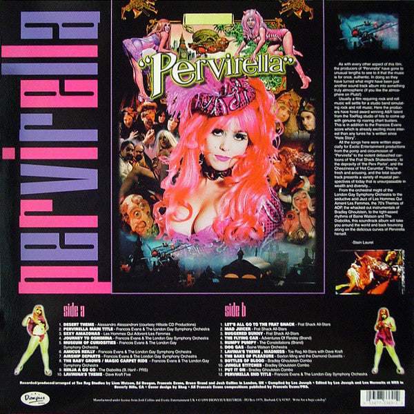 Various : Pervirella - Original Motion Picture Soundtrack And Other Exotic Entertainment Tunes (LP, Album, Comp, Pin)