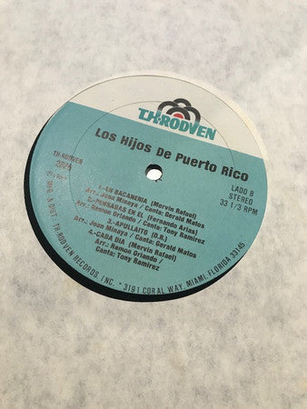 Los Hijos de Puerto Rico : Los Hijos De Puerto Rico Con "La Morena" (LP, Album)