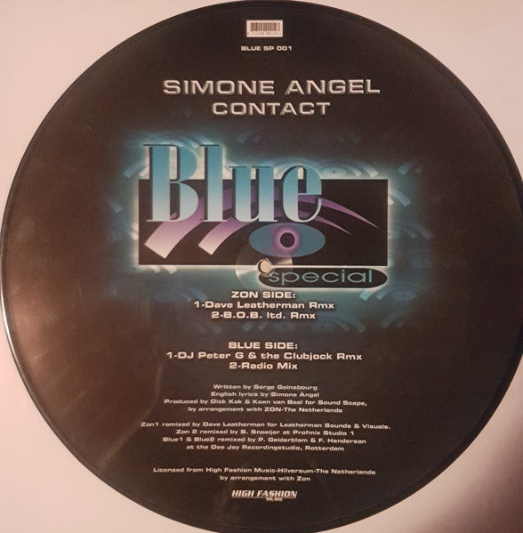 Simone Angel : Contact (Remixes) (12", Pic)