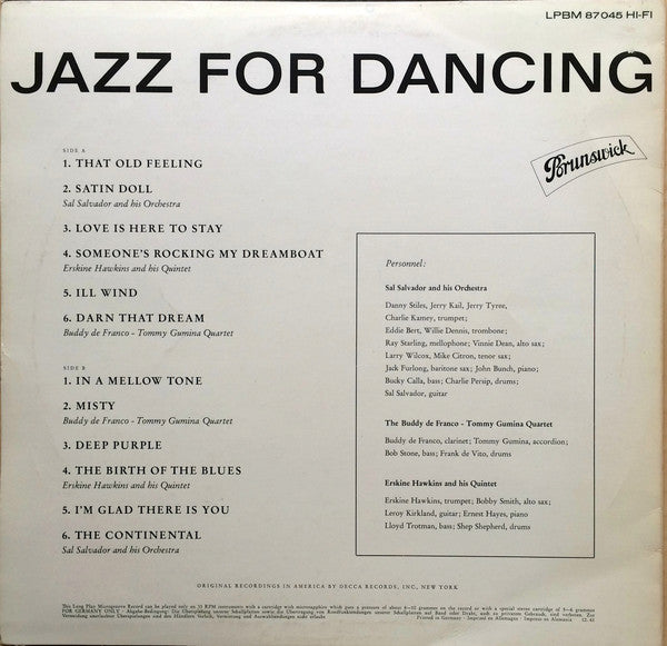 Various : Jazz For Dancing (LP, Comp)