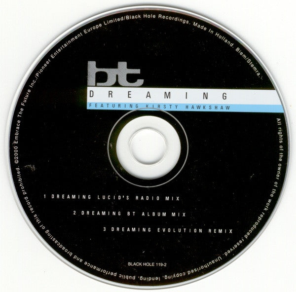 BT Featuring Kirsty Hawkshaw : Dreaming (CD, Maxi)