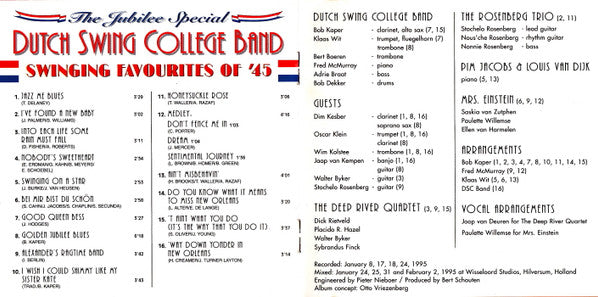 The Dutch Swing College Band With Deep River Quartet • The Rosenberg Trio • Dim Kesber • Mrs. Einstein • Oscar Klein • Wim Kolstee • Pim Jacobs & Louis van Dijk • Jaap van Kempen : Swinging Favourites of  '45 (CD, Album)