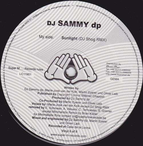 DJ Sammy dp* : Sunlight (12", 2/2)
