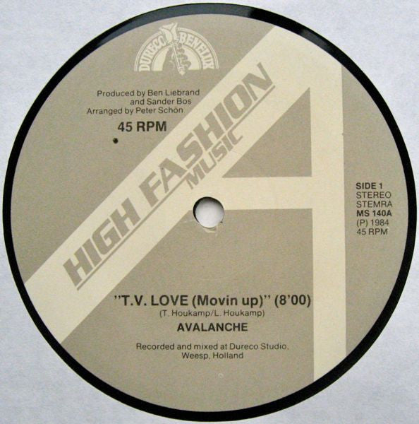 Avalanche (9) : T.V. Love Movin' Up (12")