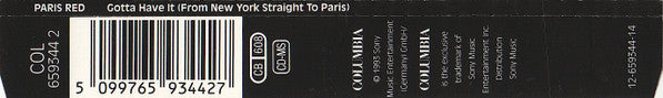 Paris Red : Gotta Have It (From New York Straight To Paris) (CD, Maxi)