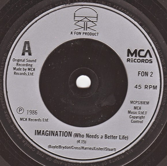 Chakk : Imagination (Who Needs A Better Life) (7", Single)