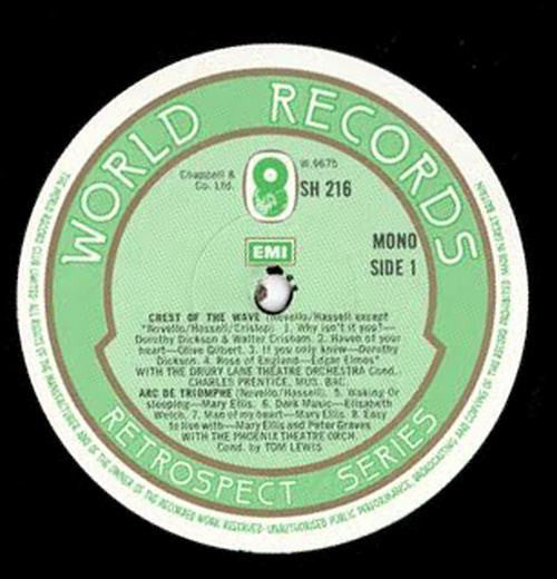 Ivor Novello : Crest Of The Wave - Arc De Triomphe - Gay's The Word (LP, Comp, Mono)