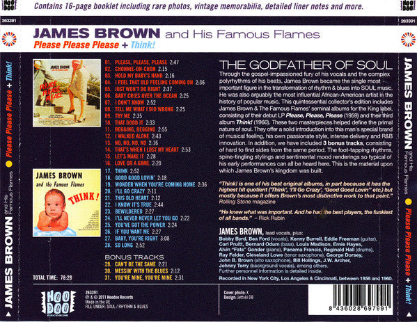 James Brown & The Famous Flames : Please Please Please + Think! (CD, Comp, RE)