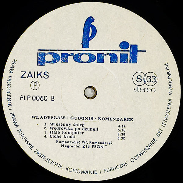 Władysław Komendarek : Dotyk Chmur (LP, Album)