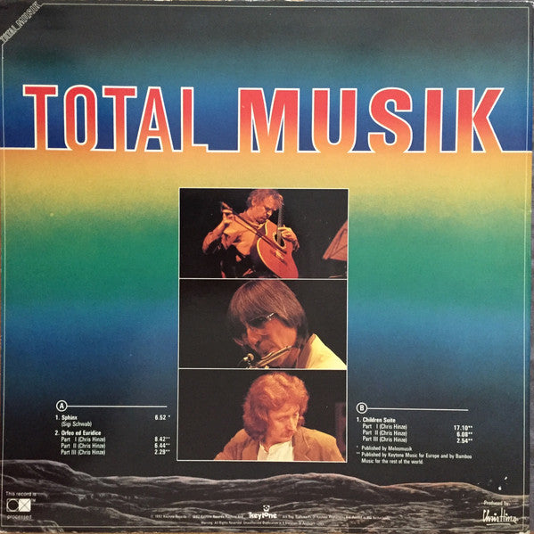Siegfried Schwab / Chris Hinze / Jasper Van't Hof : Total Musik (LP, Album)