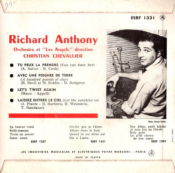 Richard Anthony (2) : Tu Peux La Prendre (7", EP)