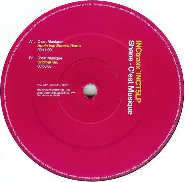 Shane : C'est Musique (12")