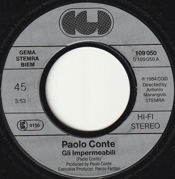 Paolo Conte : Gli Impermeabili (7", Single)
