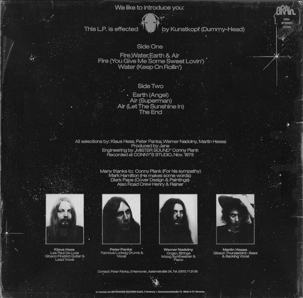 Jane : Fire, Water, Earth & Air (LP, Album, RE, LC)