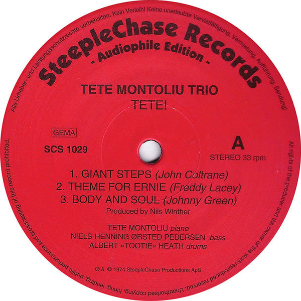 Tete Montoliu Trio : Tete! (LP, Album, RE, Red)