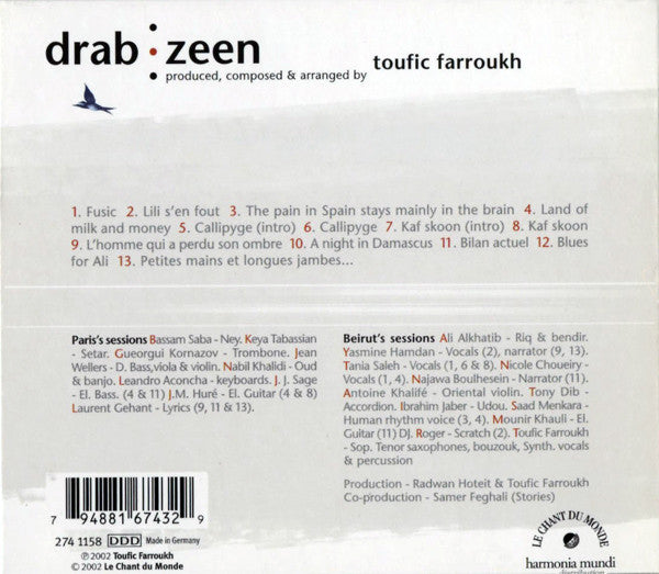 Toufic Farroukh : Drab Zeen (CD, Album)
