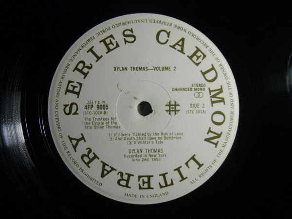 Dylan Thomas : Reading Volume 2 (LP)