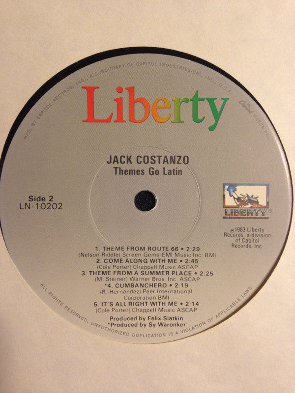 Jack Costanzo And His Orchestra : Themes Go Latin (LP, Album)