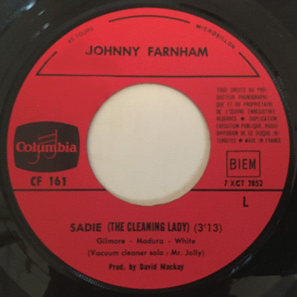 John Farnham : Sadie (The Cleaning Lady) (7", Single)