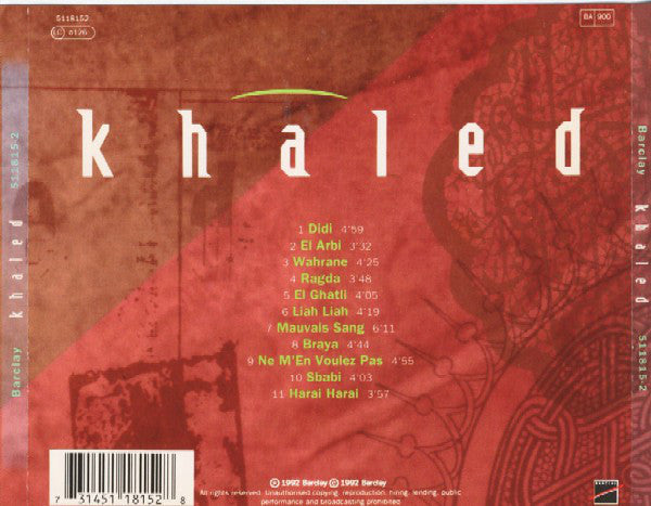Khaled : Khaled (CD, Album)
