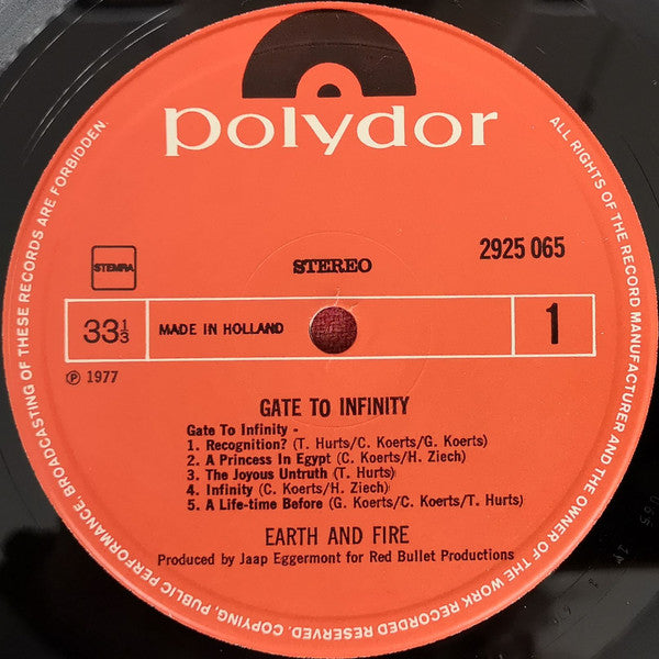 Earth And Fire : Gate To Infinity (LP, Album)