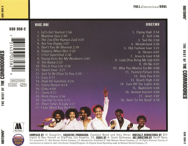 Commodores : The Best Of The Commodores (2xCD, Comp, RE, RM)