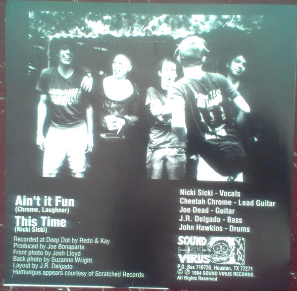 Humungus And Cheetah Chrome : Ain't It Fun (7")