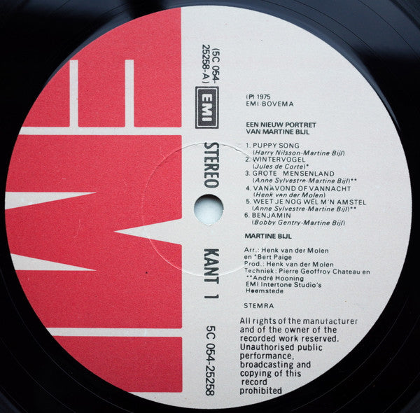 Martine Bijl : Een Nieuw Portret Van Martine Bijl (LP, Album, Comp)