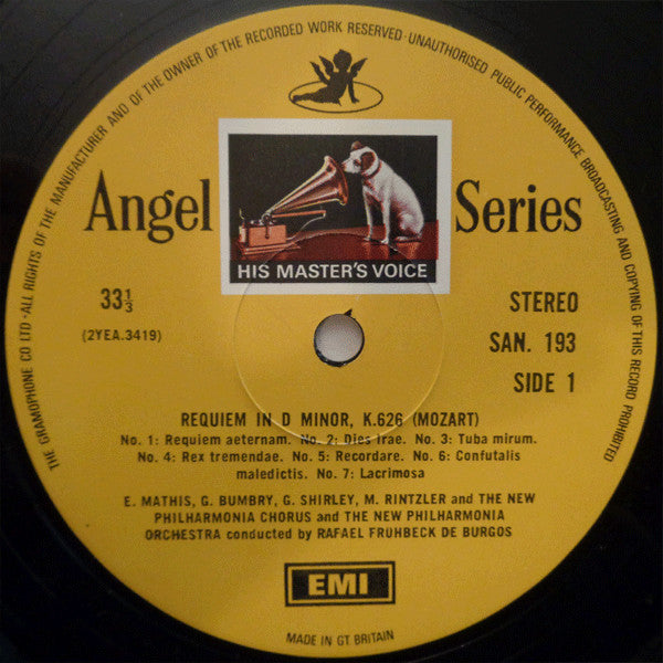 Wolfgang Amadeus Mozart - Edith Mathis - Grace Bumbry, George Shirley - Marius Rintzler, New Philharmonia Chorus, Wilhelm Pitz, New Philharmonia Orchestra, Rafael Frühbeck De Burgos : Requiem (LP, RP)