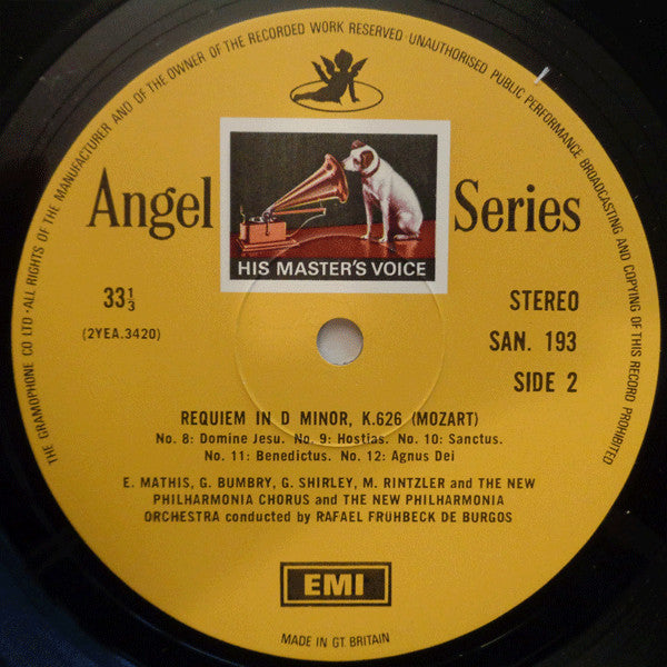 Wolfgang Amadeus Mozart - Edith Mathis - Grace Bumbry, George Shirley - Marius Rintzler, New Philharmonia Chorus, Wilhelm Pitz, New Philharmonia Orchestra, Rafael Frühbeck De Burgos : Requiem (LP, RP)