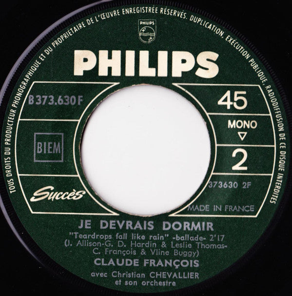Claude François : Sois Fier (7", Single, Mono, Jukebox)