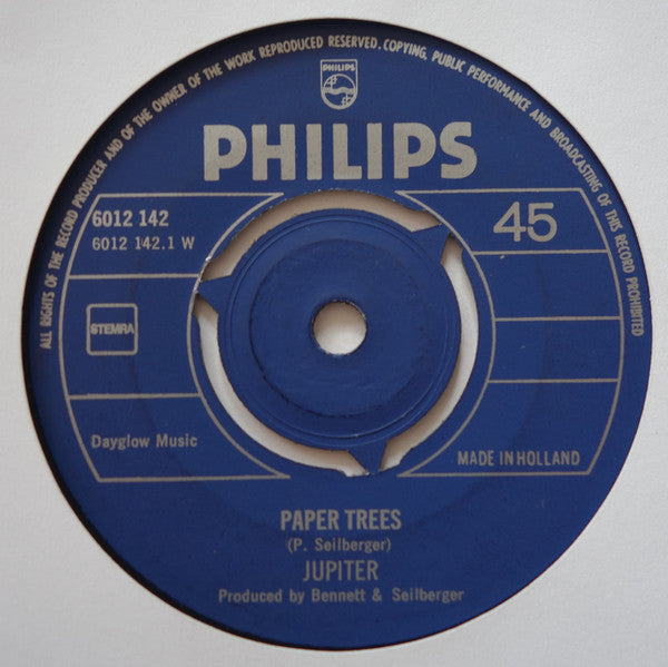 Jupiter (27) : Paper Trees / Come Little Girl (7", Single)