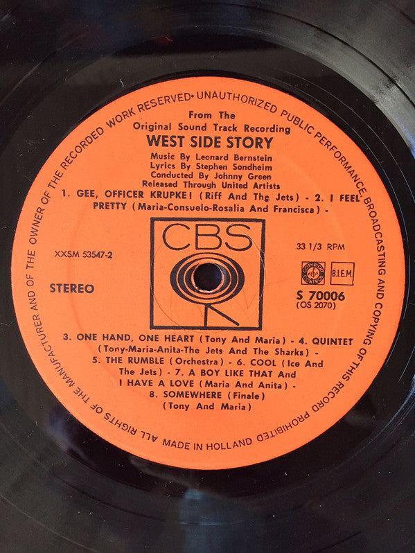 Leonard Bernstein : West Side Story (The Original Sound Track Recording) (LP, Album, RE, Gat)