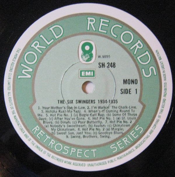 The Six Swingers : 1934: 1935 (LP, Comp)