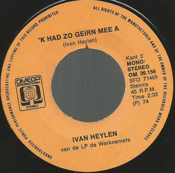 Ivan Heylen : De Wilde Boerndochtere (7", Single, Mono)