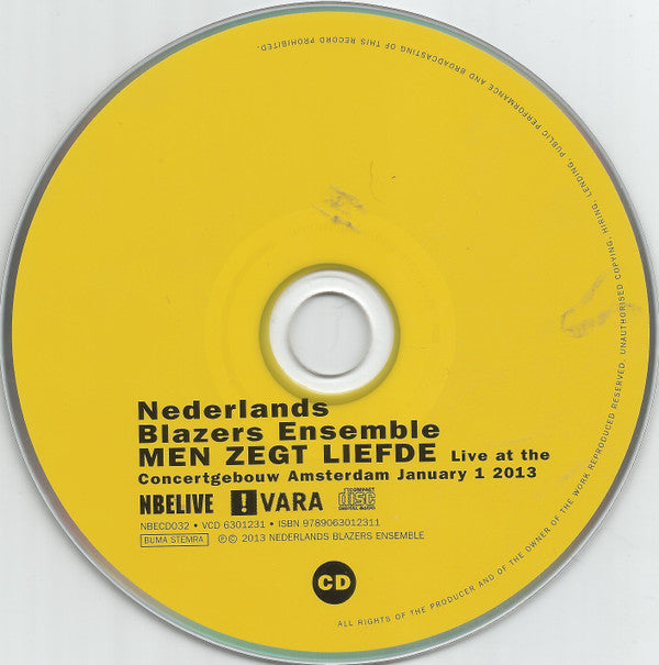 Nederlands Blazers Ensemble : Men Zegt Liefde (CD + DVD, NTSC)