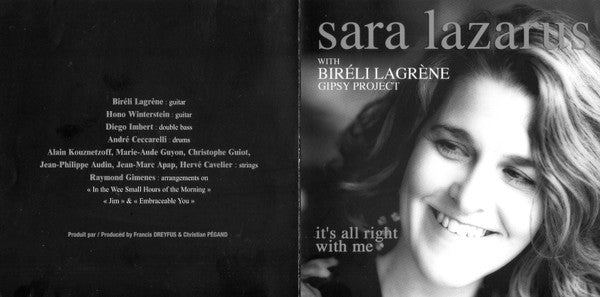 Sara Lazarus With Biréli Lagrène Gipsy Project : It's All Right With Me (CD, Album)