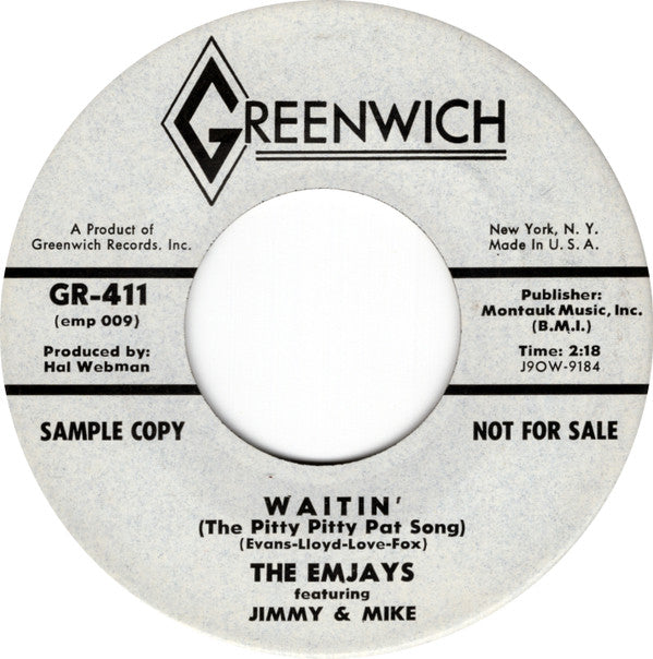 The Emjays : This Is My Love (7", Single, Promo)