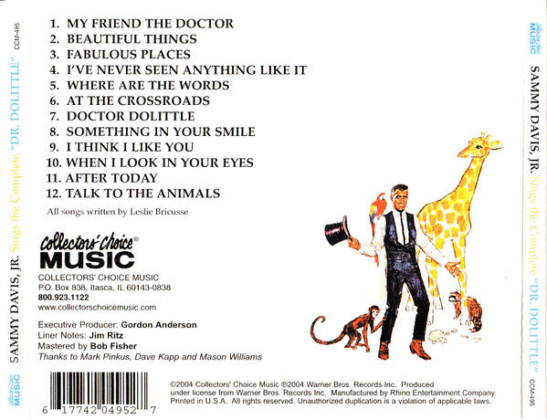 Sammy Davis Jr. : Sings The Complete "Dr. Dolittle" (CD, RE)