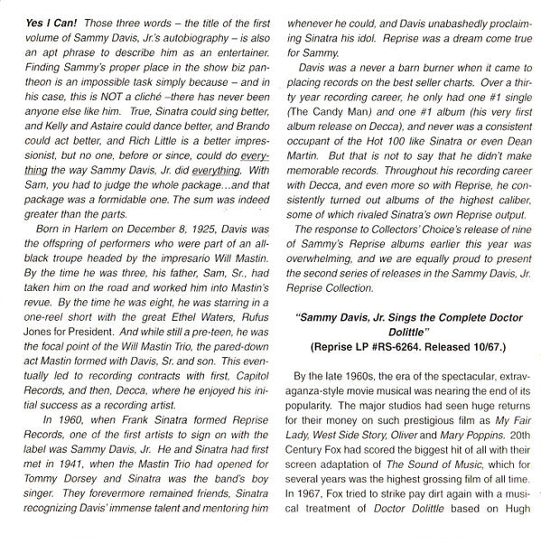 Sammy Davis Jr. : Sings The Complete "Dr. Dolittle" (CD, RE)