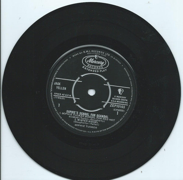 Sophie Tucker : Sophie's School For Scandal (7", EP)