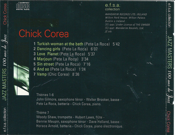 Chick Corea : Jazz Masters (100 Ans De Jazz) (CD, Album, RE)